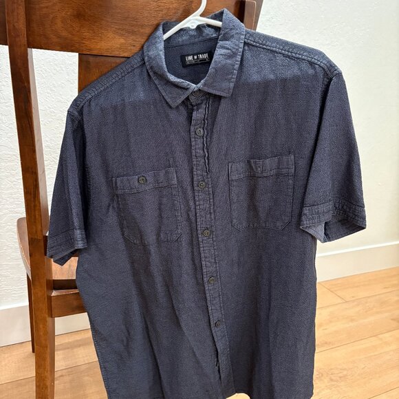 Men's buttoned down shirt, Blue, textured, Size: XL - Picture 1 of 2